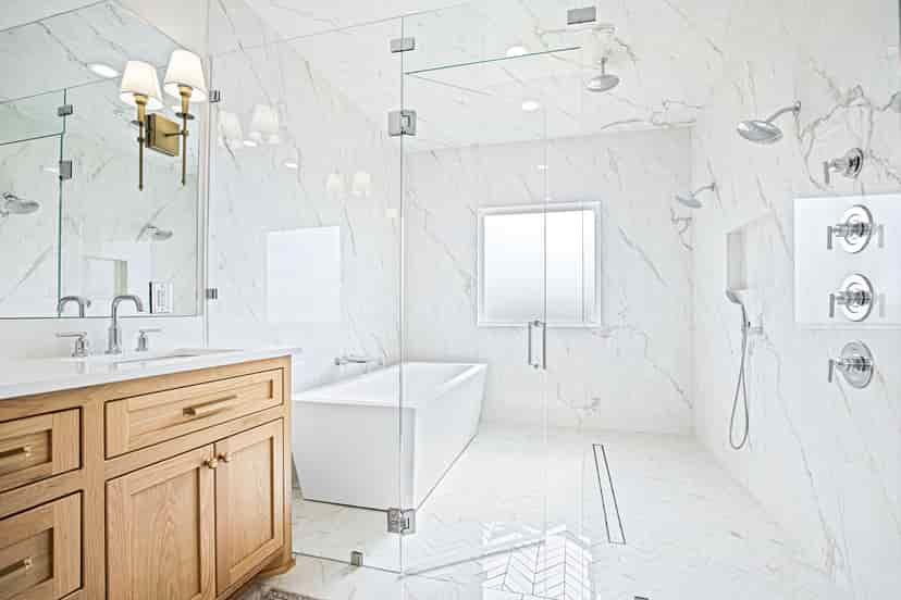Tub-to-shower conversion